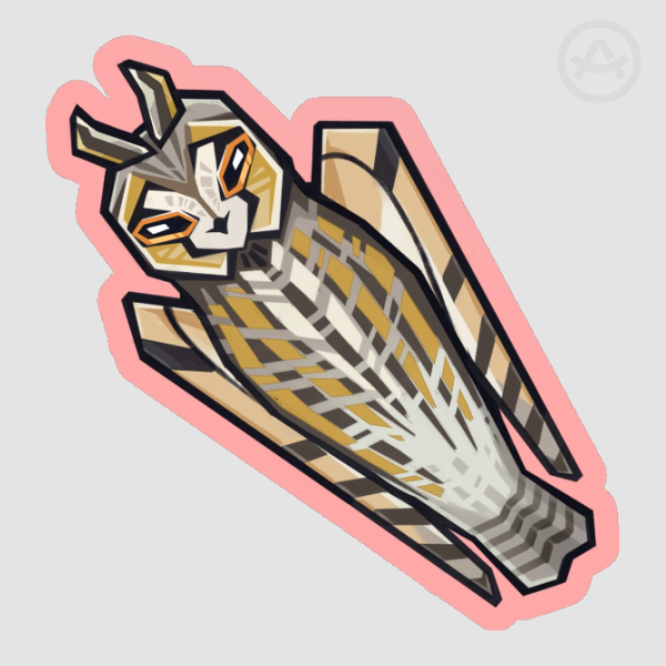Long-eared owl - Sticker