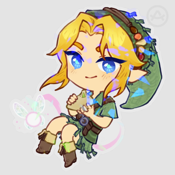 Ocarina of Time Child Link Sticker - Holo