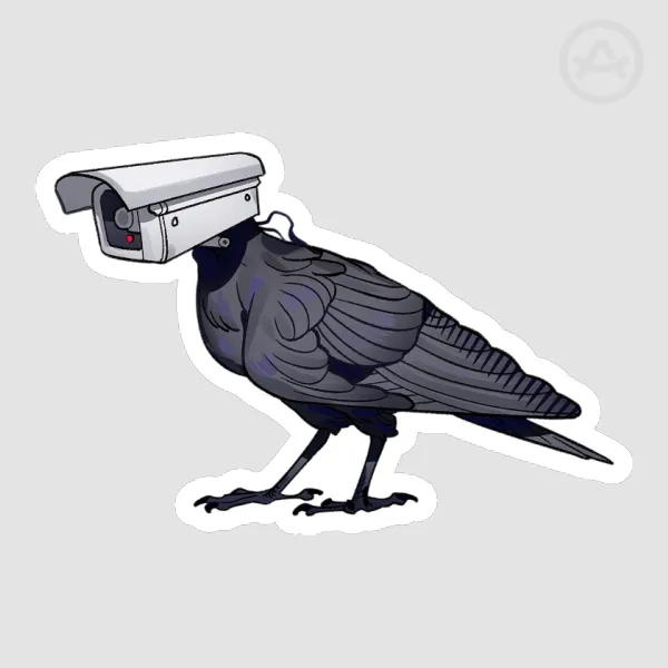 Camera Crow - 2.5" Die Cut Sticker