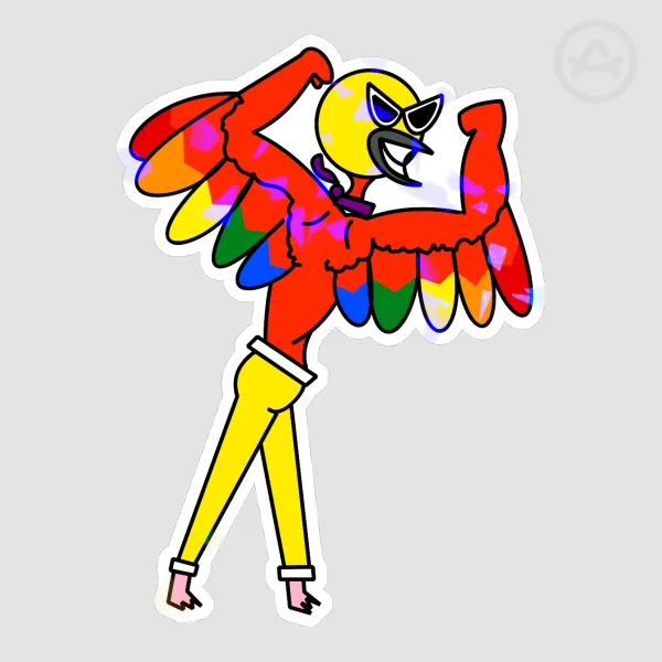 Superhomo Sticker! (Eudo/Pride/Kiiroi) [Die Cut Holo Sticker]