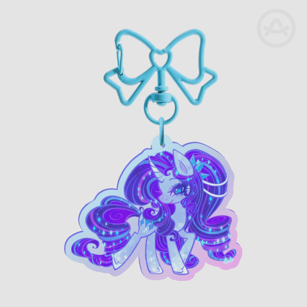 Rarity Rainbow Acrylic Keychain