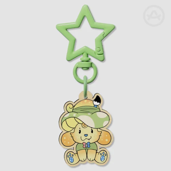 Moosh Sits - Wood Keychain