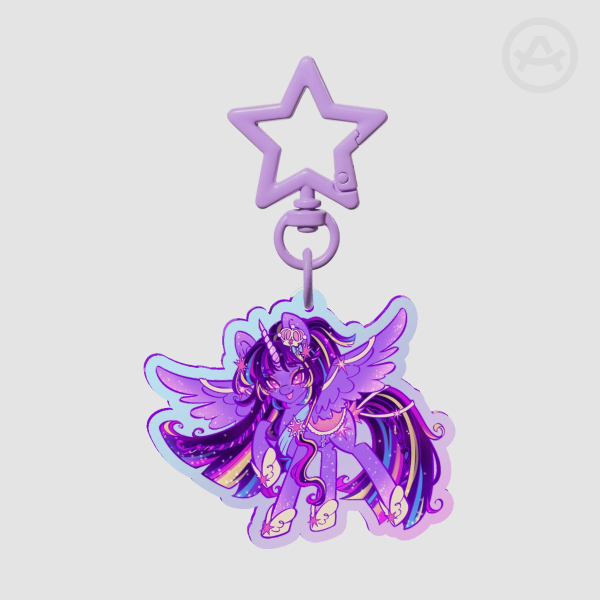 Twilight Sparkle Rainbow Acrylic Keychain