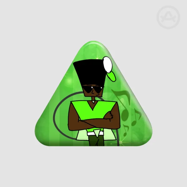 The Sampler Triangle Holo Glitter Badge