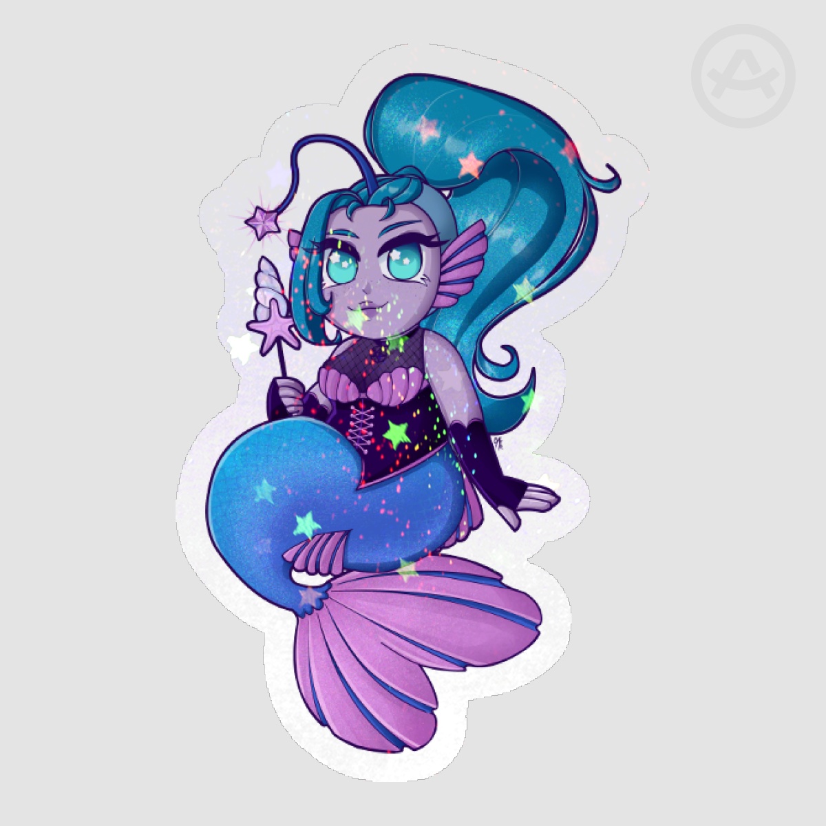 Chibi Caelia Sparkling Die Cut Stickers