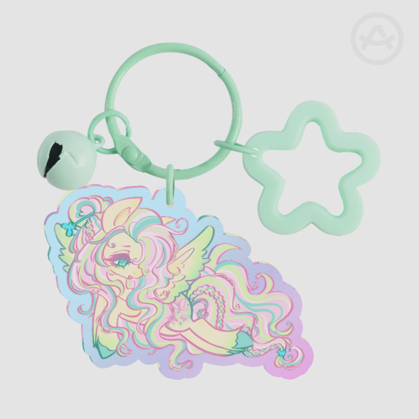 Fluttershy Rainbow Acrylic Keychain