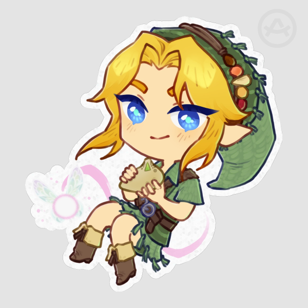 Ocarina of Time Child Link Sticker - Matte