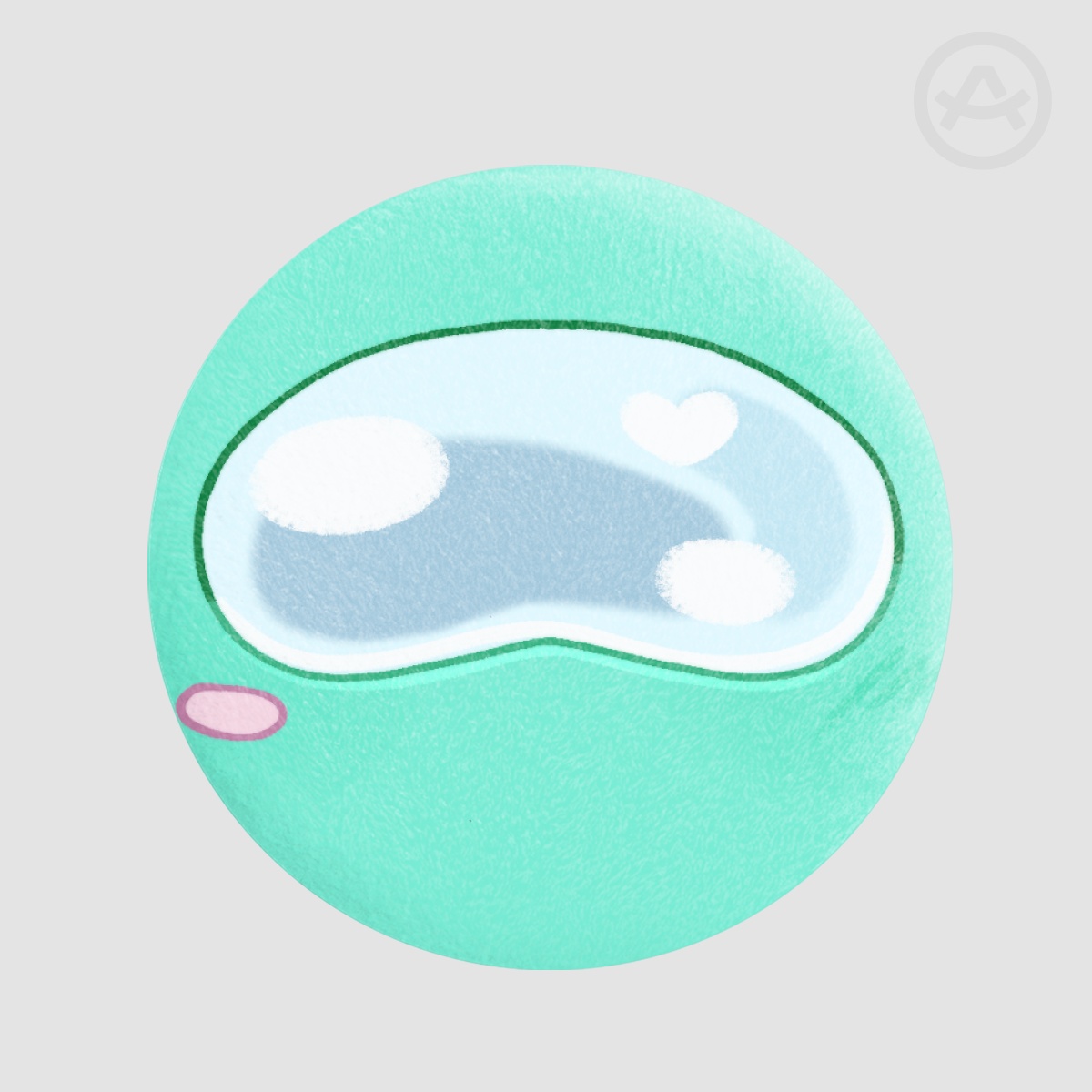 Cyan - Among us show - Plush Badge