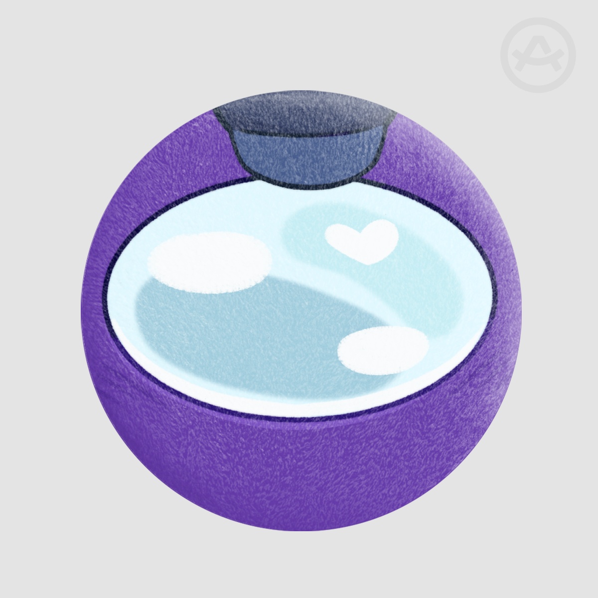 Purple - Among us show -  Plush Badge