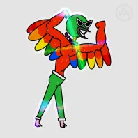 Superhomo Sticker! (Eudo/Pride/Midori) [Die Cut Holo Sticker]