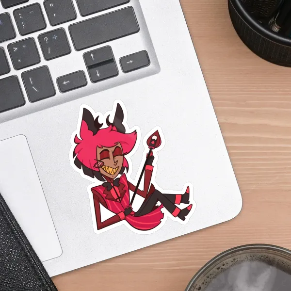 Glossy Alastor sticker (happy)