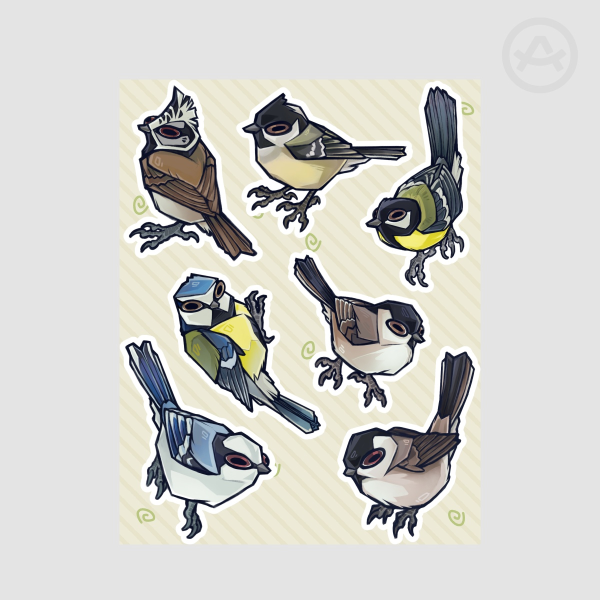 Bunch of tits - Sticker Sheet 5.51x7.09"(14x18cm)
