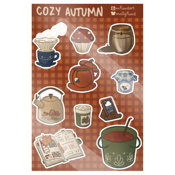 Cozy Autumn Stickers Sheet