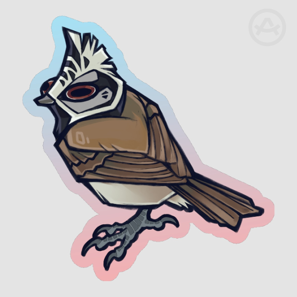 Crested tit - Sticker