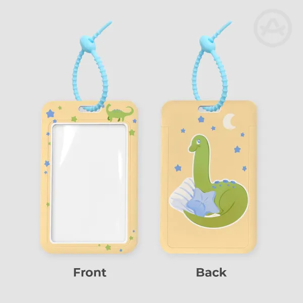 Sleepy Dinosaur Plastic Card Holder