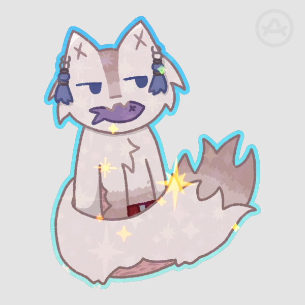 [GACHIAKUTA] Hungry kitty Zanka sticker