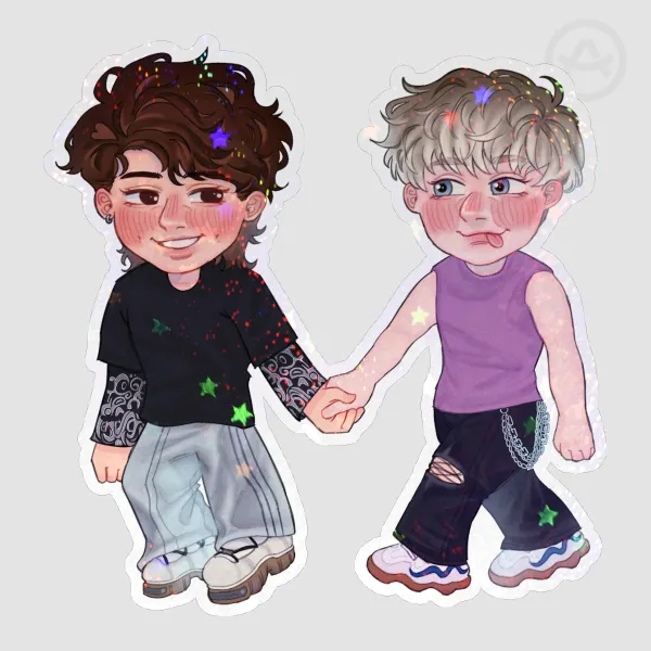 Dan and Phil Hard Launch Stickers Holo Star
