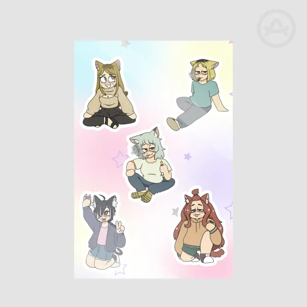 Yani Neko Stickers Sheet