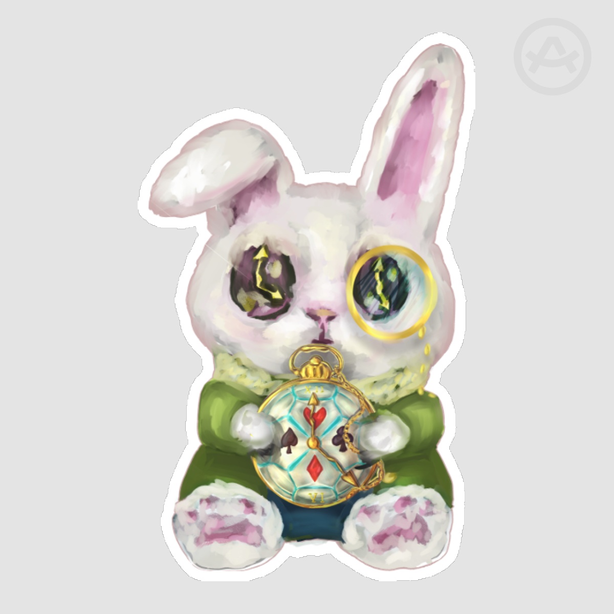 White rabbit Sticker