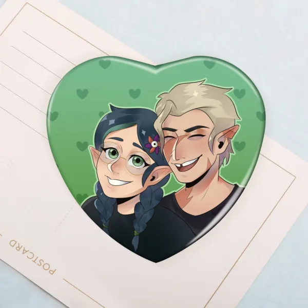 Huntlow Heart Button