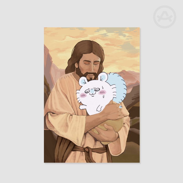 Chiikawa Meme Print (Momonga ver.)