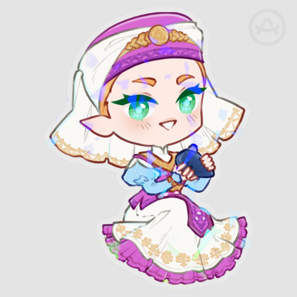 Ocarina of Time Child Zelda Sticker - Holo