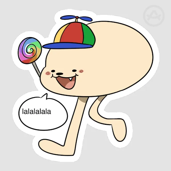 Lalalalala sticker