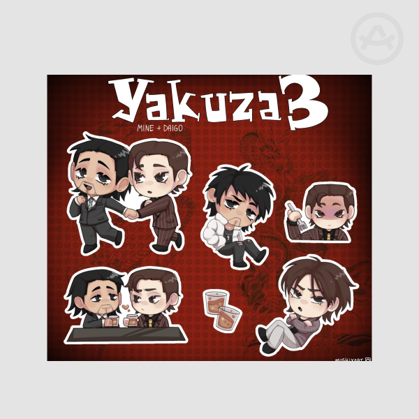 Yakuza 3 Mine + Daigo Sticker Sheet