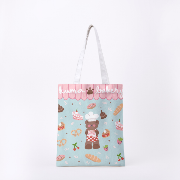 Kuma Bakery Canvas Tote Bag - 15.3″x13.4″(39x34cm)