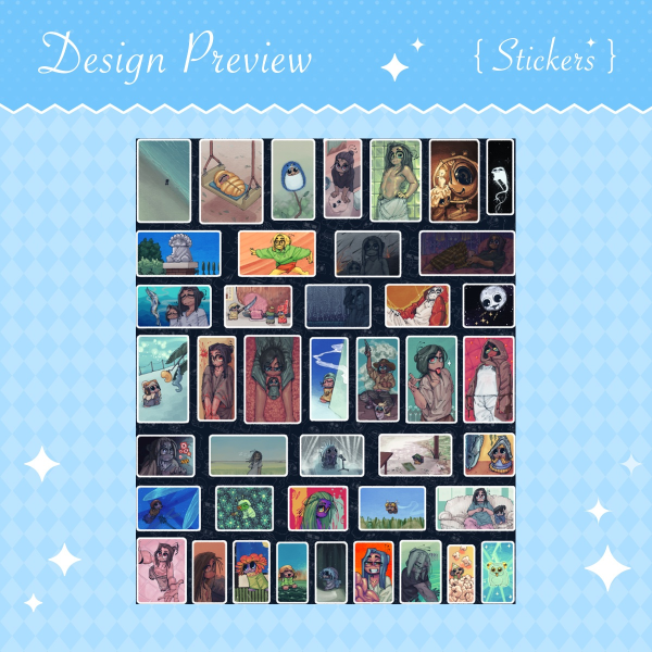 Day 884 - 925 Coated Paper Stickers Sheet