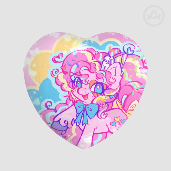 Pinkie Pie Heart Shape Plush Badge