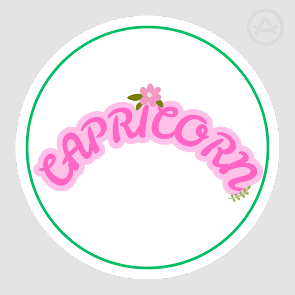 Capricorn Round Sticker