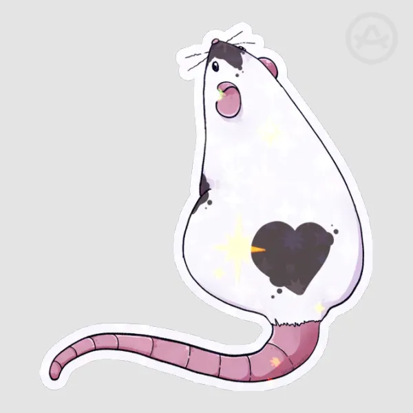 Holo rat sticker