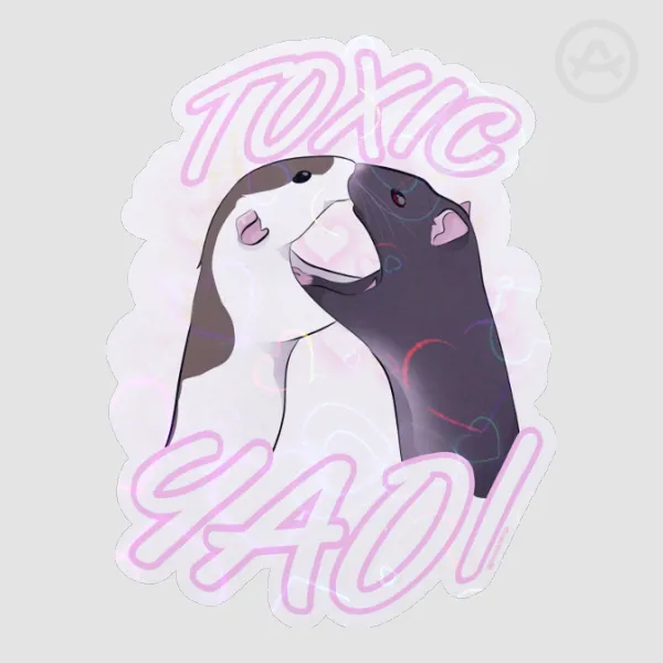 Toxic Yaoi rat sticker