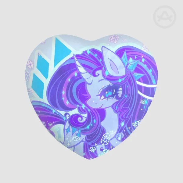 Rarity Heart Shape Plush Badge