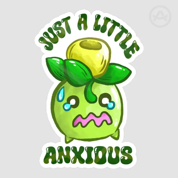 Anxious Olive sticker