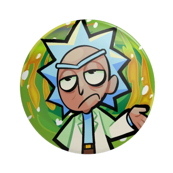 Rick Sanchez Foil Round Badges
