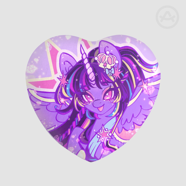 Twilight Sparkle Heart Shape Plush Badge