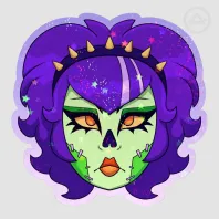 Zombie Girlz - Undead Trad Goth Sticker