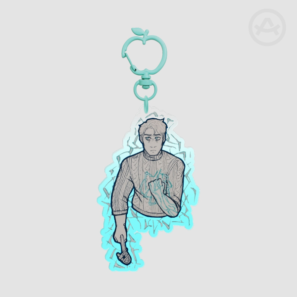 Bioshock Jack Electro Bolt Colored Edge Keychain