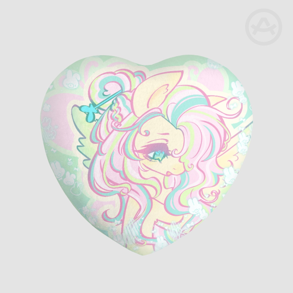 Fluttershy Heart Shape Plush Badge
