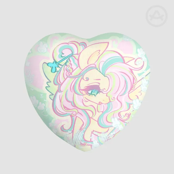 Fluttershy Heart Shape Plush Badge