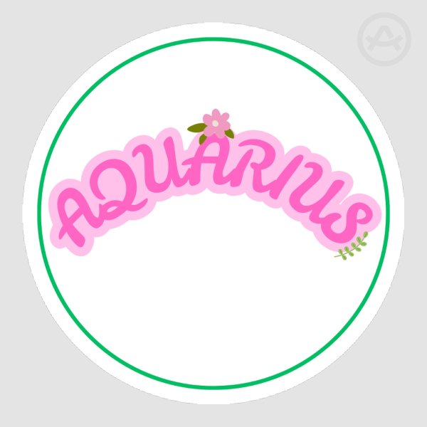 Aquarius Round Sticker