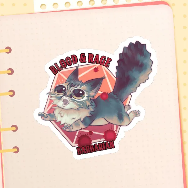 DND cat - Barbarian