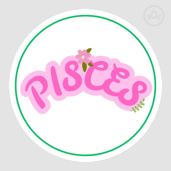 Pisces Round Sticker