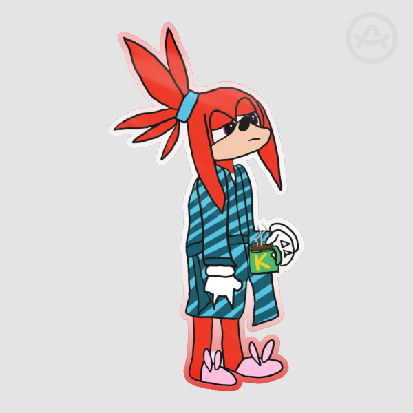 Sleepy Knuckles Die Cut Sticker