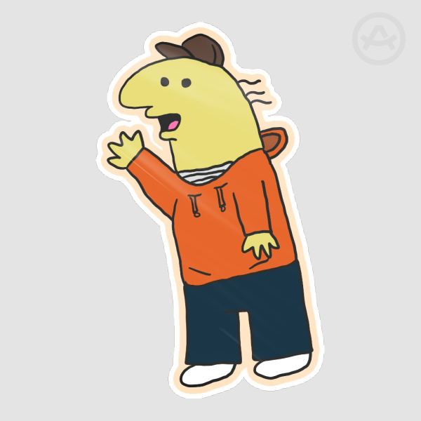 Charlie Smiling Friends Die Cut Sticker