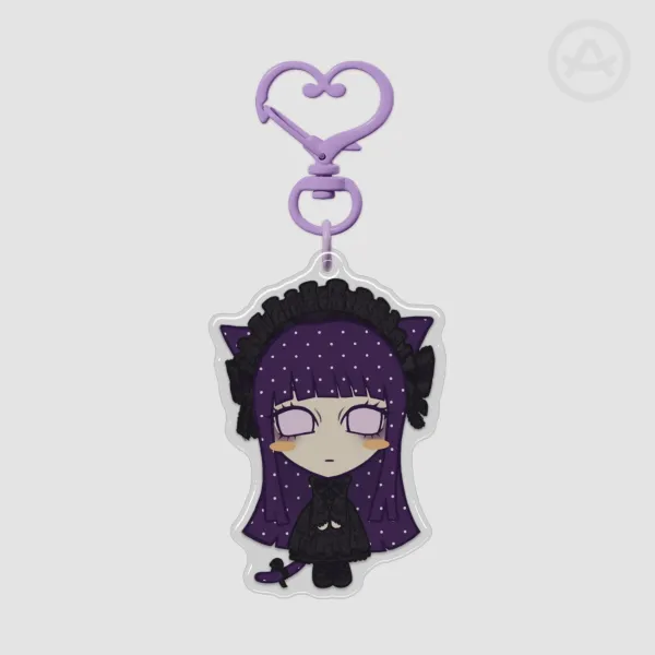 Hinata Hyuga | Naruto Kawaii Kitties Epoxy Acrylic Keychains