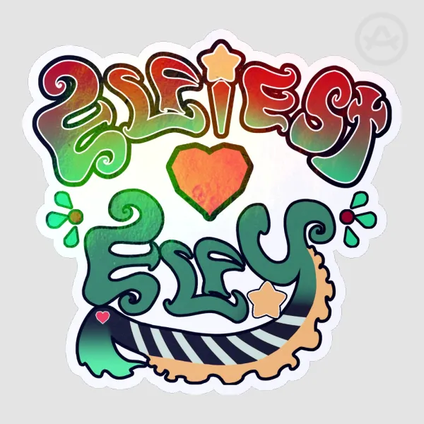 Holo "Elfiest Elfy" Logo sticker