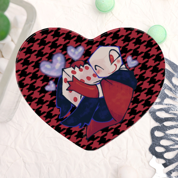 Pippins love dice acrylic pin